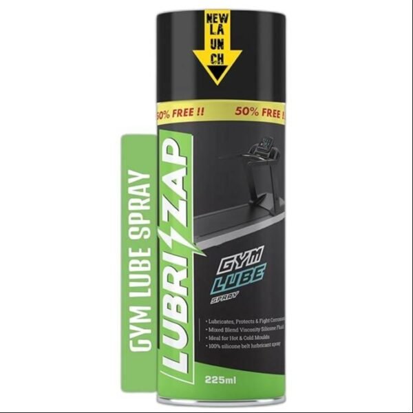 Ybxt1RJDPeJSRcn.jpg Lubrizap Gym Lube Spray for Treadmills and Gym Equipment, Wear Resistant Lubricant for Improved Performance and Long Life - Gym Accessories Chain Spray Pack of 1 (225 ml) Pack of 1