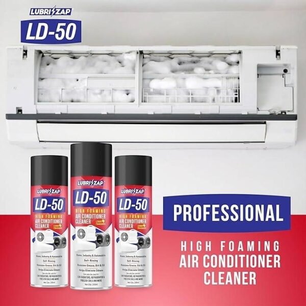 Ybxt1Rfeq0Plz5F.jpg Lubrizap Cleaner Hygiene & Water AC Foam Cleaner for Split Ac and Window Ac Foam Cleaner & Car AC Vent & Duct Cleaner Foam Spray for Best Cooling - 200 ml Pack of 1