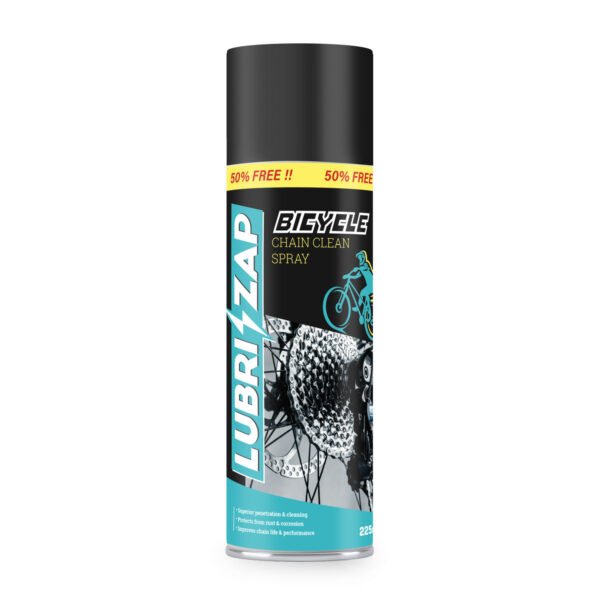 bicycle-clean-1 Lubrizap Bicycle Chain Cleaner & Lube Spray Kit with Cleaning Brush l Each Cycle Chain Degreaser & Lubricant for Smooth Ride | Anti-Rust Bike Chain Spray for All-Weather Use | 225ml | Pack of 2