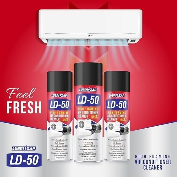 cbxt1R6eL9QSLgD.jpg Lubrizap Cleaner Hygiene & Water AC Foam Cleaner for Split Ac and Window Ac Foam Cleaner & Car AC Vent & Duct Cleaner Foam Spray for Best Cooling - 200 ml Pack of 1