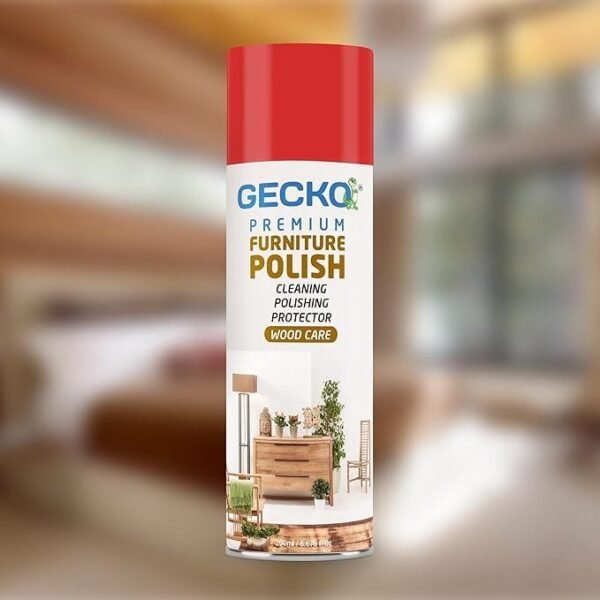 GECKO Furniture Polish Spray | Wood Care & Protection | Cleans & Restores Shine | Shiny Wood Furniture Surfaces | 200ml (Pack of 1) - FORMULATION 110X Pack of 1