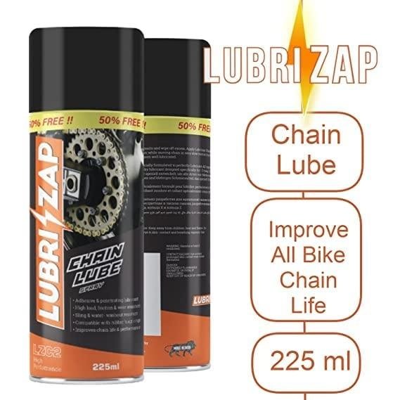 ibxt1havB2caAU.jpg Shadow Securitronics Lubrizap Chain Lube Spray for All Bikes (225 ml), Lubricant Spray for Bike, Motorcycle, Reduces Friction and Loss of Power, Water and Rust Resistant Pack of 1 Pack of 1