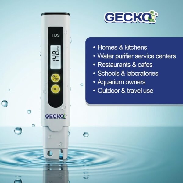 imgi_127_610yItk9C8L._SL1500_ Gecko Digital TDS Meter for water testing | pH Meter for Water Testing | PPM Tester for Drinking Water, RO, Aquarium, Hydroponics | Water Hardness & pH Level Checker | Total Dissolved Solids meter