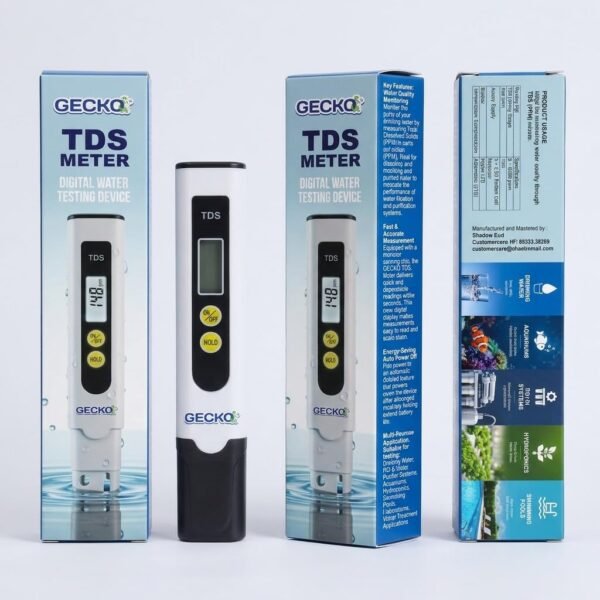 imgi_147_61wOzDej7nL._SL1024_ Gecko Digital TDS Meter for water testing | pH Meter for Water Testing | PPM Tester for Drinking Water, RO, Aquarium, Hydroponics | Water Hardness & pH Level Checker | Total Dissolved Solids meter