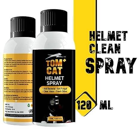 kbxt1BQpK3h3ArF.jpg Shadow Securitronics TOM CAT Helmet Foam Cleaner Spray | Helmet Shine Spray | Clean and Fresh Inside & Outside | Long-Lasting | Not Attract Dirt/Dust | Quick and Easy Application (Pack of 1-120 ML) Pack of 1