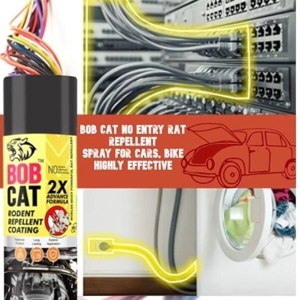 sbxt1RPgiIVvs1w.jpg BOB CAT Rat Repellent Spray for Car | Rat Repellent for Home | Anti Rat Spray | Rat No Entry in Cars/Bike/Truck | Protection for Engine & Wire | 200ml – Formulation 20X