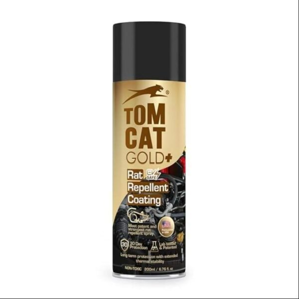 ubxt1hxUp44dqg6.jpg Shadow Securitronics Tom Cat Gold+ No Entry Rat Repellent Spray for Cars, Pack of 1- EV Safe Rat Protection Spray, Seat other Accesseries In Car, 30 Days Protection,200ML - FORMAILATION 500 X
