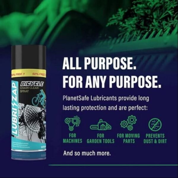 xbxt1Bh05jJDhk4.jpg Shadow Securitronics LUBRIZAP Chain Cleaner Spray for All Bikes, Cycle Wear Resistant Lubricant Chain Clean Spray for Improve Chain Life & Perfomance - (Bicycle Chain Clean Spray) Pack of 1